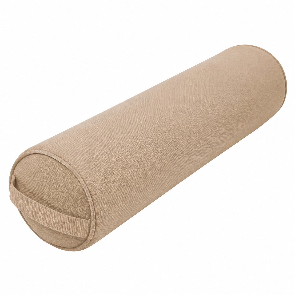 Cuscino cilindrico 15 x 50 cm in tessuto beige - supporto decorativo