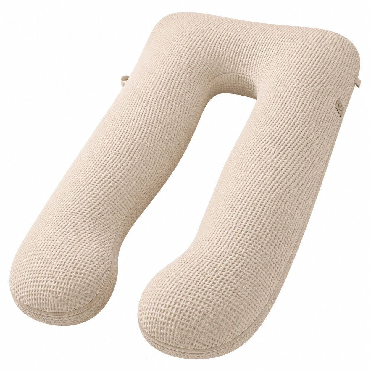 Cuscino per gravidanza a U 140 cm in tessuto beige - supporto per il corpo