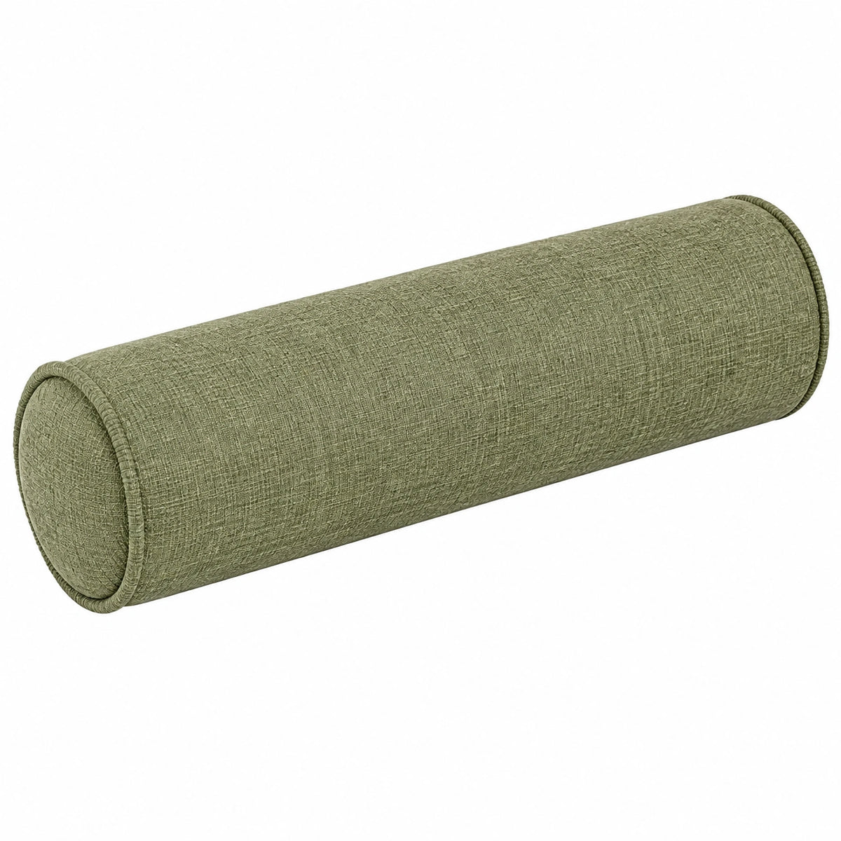 Cuscino cilindrico 15 x 50 cm in tessuto verde oliva - supporto decorativo