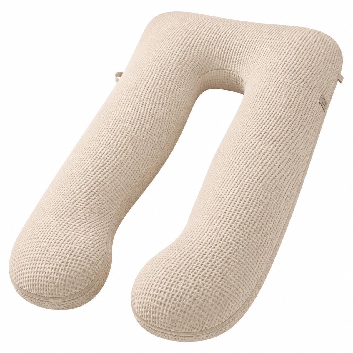 Cuscino per gravidanza a U 140 cm in tessuto beige - supporto per il corpo